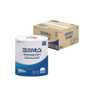 물에 잘 녹는 에어셀 점보롤 화장지 180m 12롤 유한킴벌리 대용량 업소용 화장실 티슈 점보 롤 휴지 45375