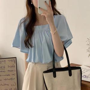 벌룬 여리 스퀘어넥 블라우스_r