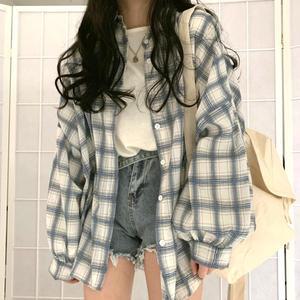 넬라 박시 체크 셔츠_d