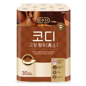 코디 고창 황토 3겹 30m 30롤 1팩