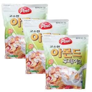 동서식품 포스트 고소한 아몬드 후레이크 620g x 3개