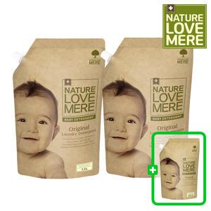 네이쳐러브메레 아기세탁세제 리필형 1300ml 2팩+세제 리필 500ml 1팩