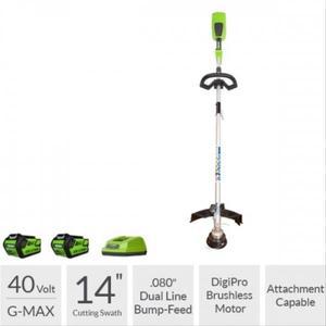 40볼트 충전 예초기/G-MAX 40V 배터리2개-그린웍스