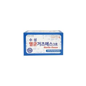 수성 멸균거즈에스 3호 / 5cmx5cmx8겹 / 5매x20포 / 2인치