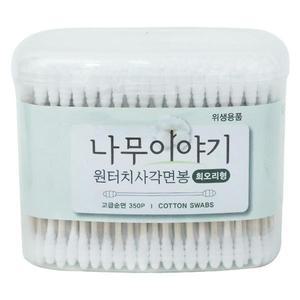 [JJ Choice]나무이야기 원터치 사각면봉 350p 회오리형