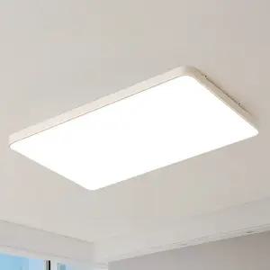 썬 시스템 화이트 거실등 LED 60W 국내산 칩 무타공 주백색 아이보리빛 거실조명