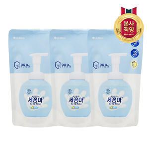 세꼼마 버블핸드워시 레몬향 리필 200ml 3개