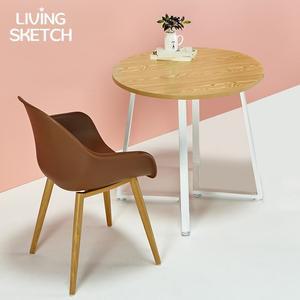 보그 데칼 800 원형 네츄럴 카페 업소용 테이블