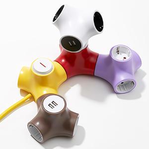 파워존 테트라포드 디자인멀티탭 2구 3구 1.5m 3m USB 절전스위치