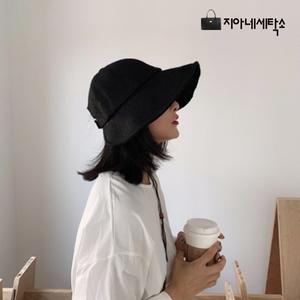 [지아네세탁소] 프리스린넨햇 모자 햇모자 여성모자