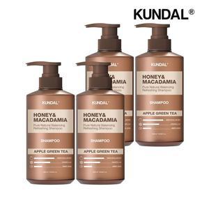 [쿤달]허니 앤 마카다미아 네이처 샴푸 애플그린티 500ml x4개
