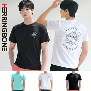 남자 레귤러핏 래쉬가드 반팔 스윔 수영복 비치웨어 상의 RG352M