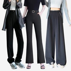 77여성 부츠컷 나팔 바지 / 여자 면팬츠 밴딩 스판 면바지 빅사이즈