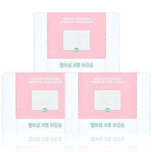더페이스샵 데일리 뷰티툴즈 엠보싱 코튼 화장솜(200매) 3개