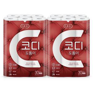 코디 도톰이 3겹 화장지 30M X 30롤 2개