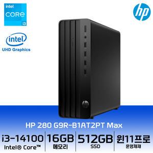 HP Pro SFF 280 G9R-B1AT2PT MAX 데스크탑 i3-14100/16GB/512GB/W11P 미니 슬림 인텔 윈도우