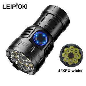 고출력 LED 미니 손전등 USB 충전식 8  XPG 비즈 테일 자석 클립 토치 방수 휴대용 조명