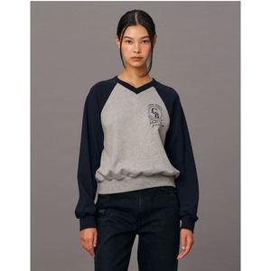 [CC콜렉트](대구신세계)[CC collect] CC club. 컬러블록 브이넥 스 셔츠_C244PSM702