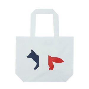 메종키츠네 남녀공용 트리컬러 폭스 에코백 토트 백 화이트 AU05101WW0007 P101