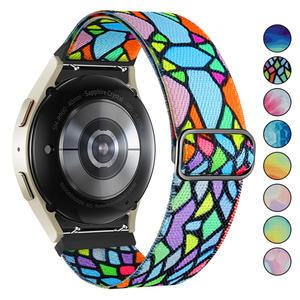 나일론 루프 스트랩 갤럭시 워치 6 5 4 44mm 40mm 클래식 43mm 47mm 프로 42mm 46mm 스포츠 20mm 밴드