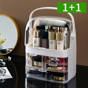 1+1 아크릴 투명 화장품 정리함 정리대 3단 서랍형 화장대 메이크업 수납함 보관함