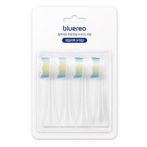 블루레오 음파 전동칫솔 bluereo S100 S150 S시리즈 전용 칫솔모 혼합색상 4개입 1세트
