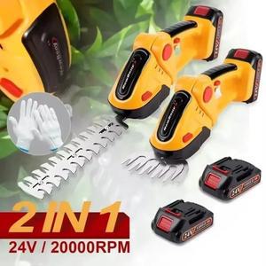 NEWBENY 2 IN 1 무선 전기 헤지 트리머 20000RPM 충전식 휴대용 가정용 관목 잡초 모어 정원 도구
