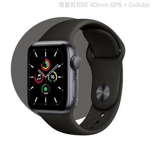 워치SE 40mm GPS+Cellular 스페이스그레이 알루미늄 케이스 블랙 스포츠밴드 MYEK2