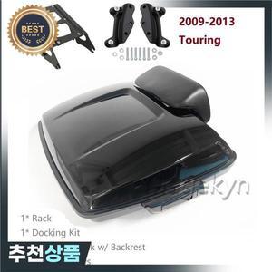 09-22 블랙 래치 면도기 테일 백 트렁크 탑 박스 케이스 투어 팩 등받이 Harley Davidson Street Glide Ult