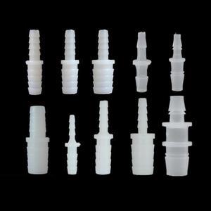 5PCS 3mm 4mm 5mm 6mm 8mm 9mm 10mm 11mm 12mm 호스 바브 양방향 플라스틱 커넥터 파이프 피팅 감속기 수족