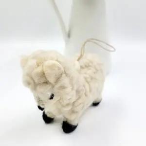 인도산 양 키링 핸드메이드 WOOL 동물 강아지 열쇠-WFHATFR