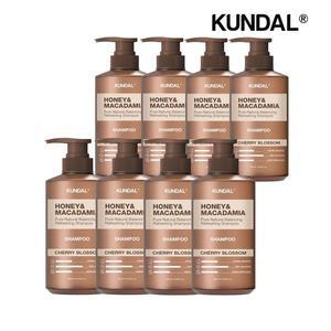 [쿤달] 허니 앤 마카다미아 네이처 샴푸 체리블라썸 500ml x8개