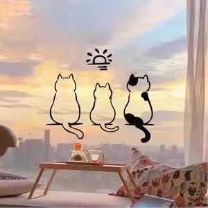 고양이 데코 스티커 창문 시트지 카페 인테리어 유리