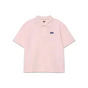 [Lee Kids](센텀시티점)스몰 트위치 오버핏 피케 카라 티셔츠 핑크 LK2502ST01PI