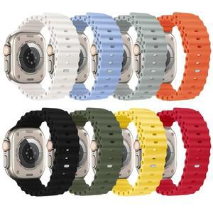 Apple Watch 밴드 용 스트랩 44mm 40mm 45mm 49mm 41mm 42mm 38mm 46mm 오션 팔찌 correa iWatch 시리즈 7 6 3 se 8 Ultra 2 9 10