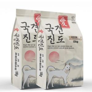 채움하우스 최종가 33250원_20kg국견진도 강아지사료 10kg+10kg 대용량 개사료 진도개사료 대형견 샘플2봉+
