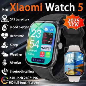 2025 Xiaomi Watch 5 글로벌 버전 남성 여성 HD 화면 심박수 블루투스 통화 GPS 트랙 방수 스포츠 스마트 시계