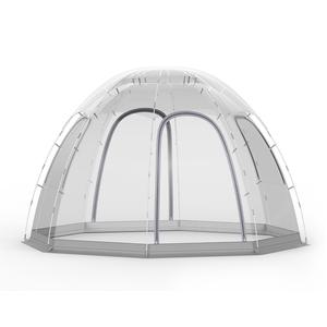 돔쉘터 야외 레스토랑 분위기 야경 하늘 별 투명 텐트 그레이 6면 텐트 2.8x2.8x2.25m