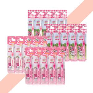 페리오 키즈 2단계+3단계 산리오 마이멜로디 어린이 칫솔 6~9세 20개입 (혼합색상)