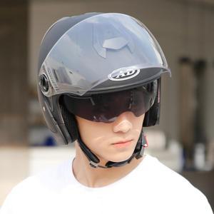 AD 오토바이 바이크 하프 헬멧 여름 모토 크로스 남여공용 더블 전기 자동차 프리 사이즈