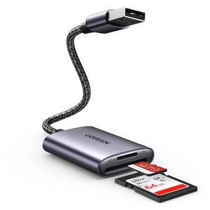 UGREEN USB SD 카드 리더 3.0에서 마이크로 리더 어댑터 카메라 MICROSD TF SDHC SDXC UHS-I MAC OS WINDOWS LINUX 컴퓨터 PC 노트북용 알루미늄 멀티 2-IN-1 메모리