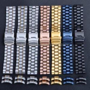 롤렉스 곡선 엔드 메탈 시계 밴드 럭셔리 팔찌 액세서리에 대한 세이코 SKX007에 대한 18mm 20mm 22mm 24mm