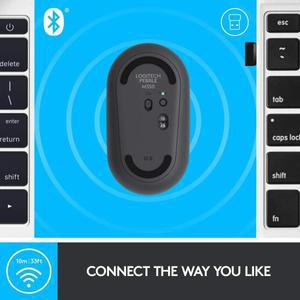 Logitech M350 Pebble Mouse 무선 Bluetooth 마우스 듀얼 모드 POPKEYS Office 무음 마우스(마우스 패드 포