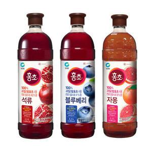 청정원 마시는 홍초 석류 자몽 블루베리 1.5L 세트 (총3병)