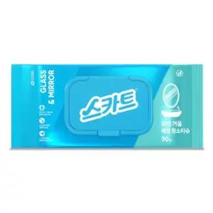 스카트 유리거울세정청소티슈 (30매/유한킴벌리)