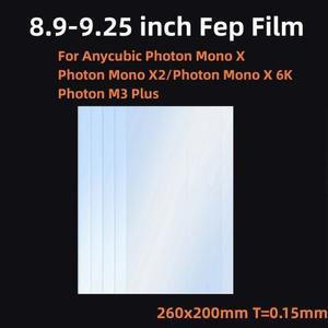 ANYCUBIC 포톤 모노 X 4k 6k M3 플러스 Elegoo Saturn 3D 프린터 부품 액세서리 LCD SLA 8.9 인치 FEP 필름