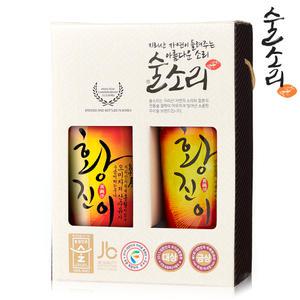 오미자 산수유주 375ml 12도 선물세트 1호 황진이 2병