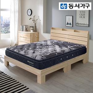 [동서가구] 히노끼 편백나무 프리미엄형 원목침대 묶음딜 (고급 매트리스 포함) /침대프레임/9존독립/