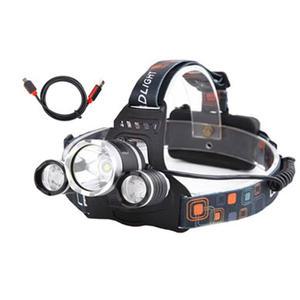 3000루멘 LED 3EA 충전 헤드랜턴 랜턴 야간 등산 낚시