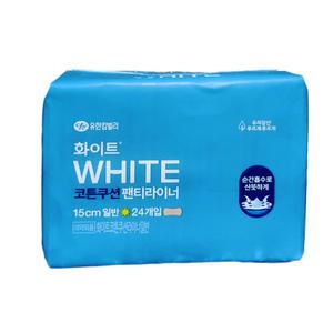 화이트 코튼 쿠션 팬티라이너 일반 24p 1팩